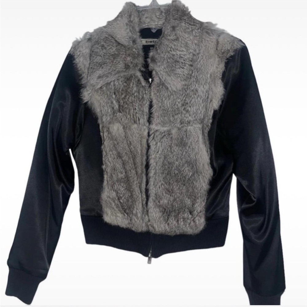 Black Bebe Faux Fur Jacket